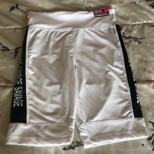 NEW Savage White Biker Shorts